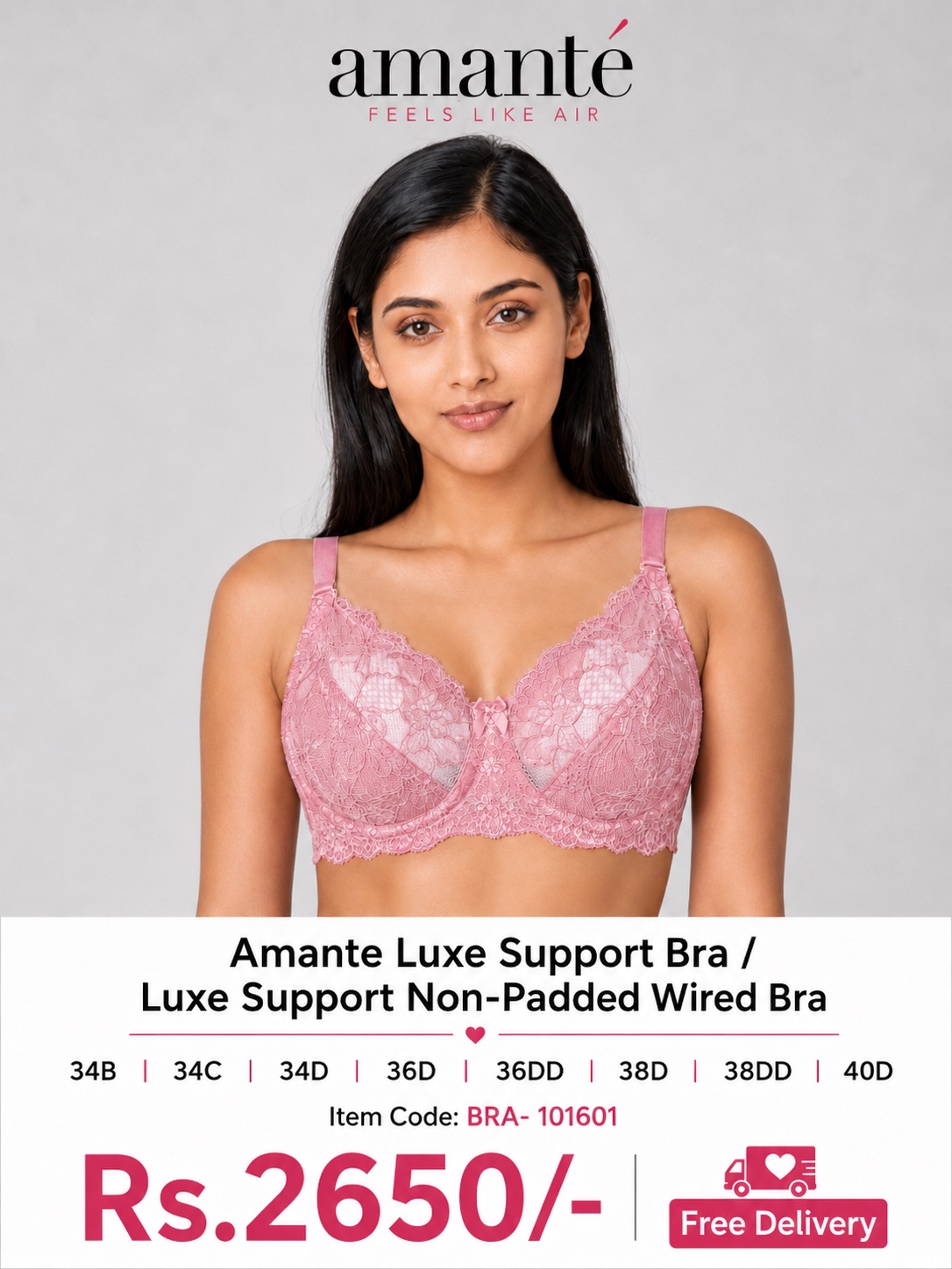 Amante Luxe Support Non-Padded Wired Bra